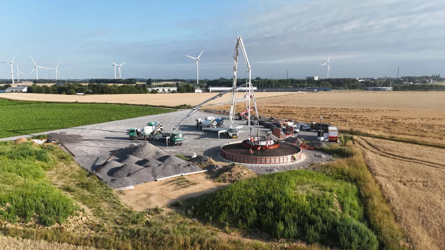 béton prêt à l'emploi socle éolienne temploux