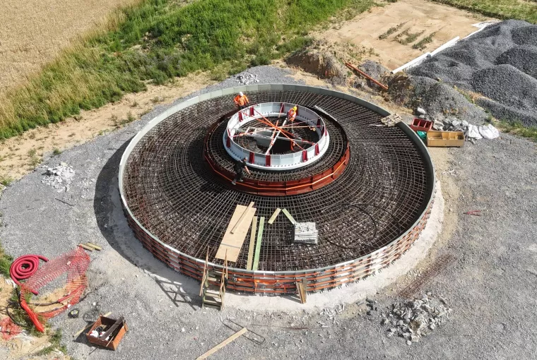béton prêt à l'emploi socle éolienne temploux