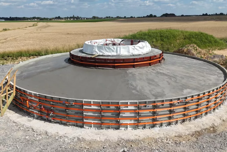 béton prêt à l'emploi socle éolienne temploux